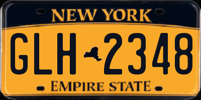 NY license plate GLH2348