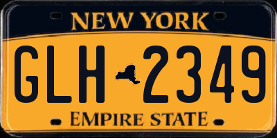 NY license plate GLH2349