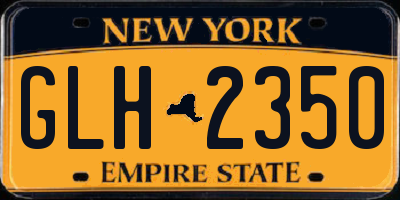 NY license plate GLH2350
