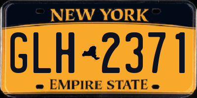 NY license plate GLH2371