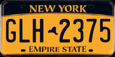 NY license plate GLH2375