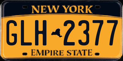 NY license plate GLH2377
