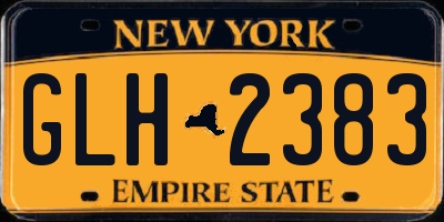 NY license plate GLH2383
