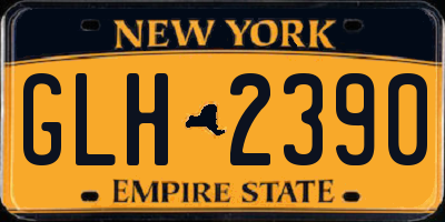 NY license plate GLH2390