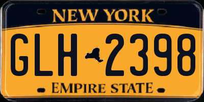NY license plate GLH2398