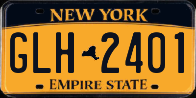 NY license plate GLH2401