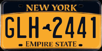 NY license plate GLH2441