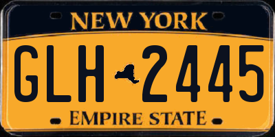 NY license plate GLH2445