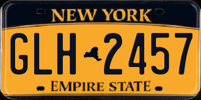 NY license plate GLH2457