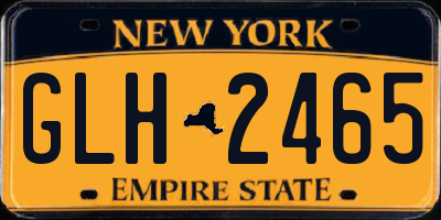 NY license plate GLH2465