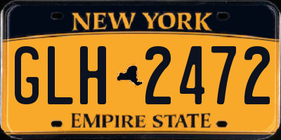 NY license plate GLH2472