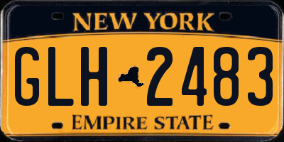 NY license plate GLH2483