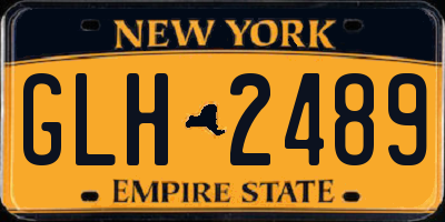 NY license plate GLH2489