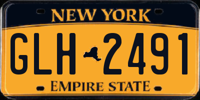 NY license plate GLH2491