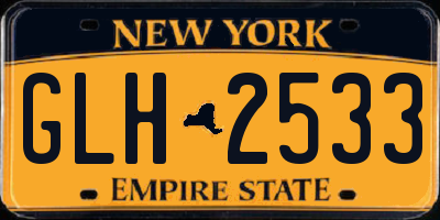 NY license plate GLH2533