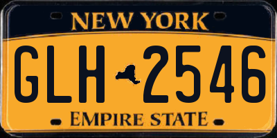 NY license plate GLH2546