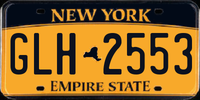 NY license plate GLH2553