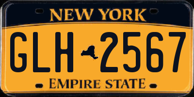 NY license plate GLH2567