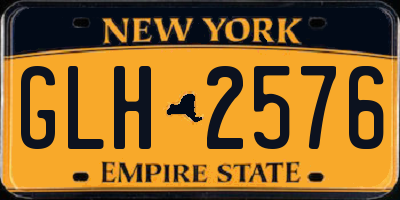 NY license plate GLH2576
