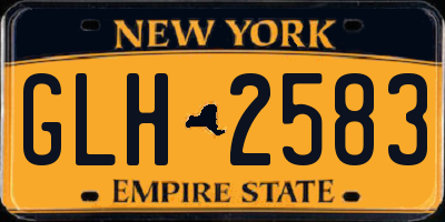 NY license plate GLH2583