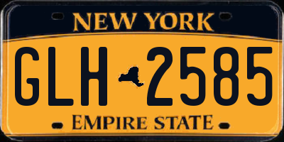 NY license plate GLH2585