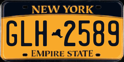 NY license plate GLH2589