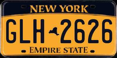 NY license plate GLH2626