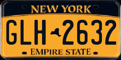 NY license plate GLH2632