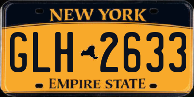 NY license plate GLH2633