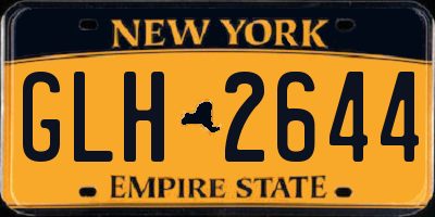 NY license plate GLH2644