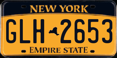 NY license plate GLH2653