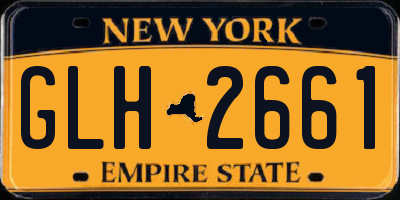 NY license plate GLH2661