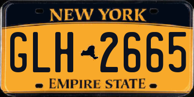 NY license plate GLH2665