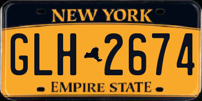 NY license plate GLH2674