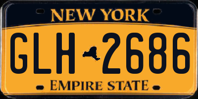 NY license plate GLH2686