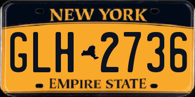 NY license plate GLH2736
