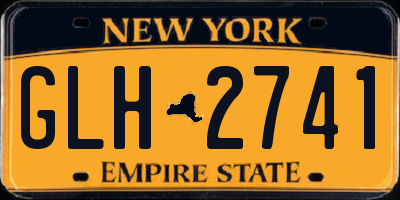 NY license plate GLH2741