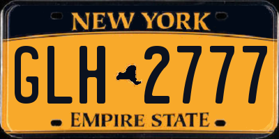 NY license plate GLH2777