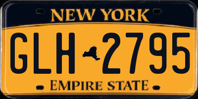 NY license plate GLH2795