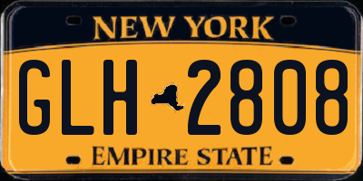 NY license plate GLH2808