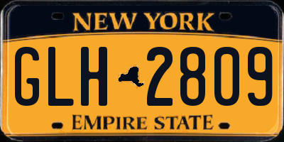 NY license plate GLH2809
