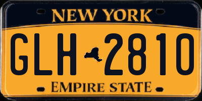 NY license plate GLH2810