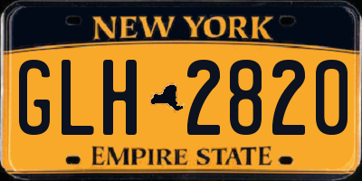 NY license plate GLH2820