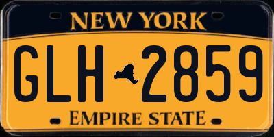 NY license plate GLH2859