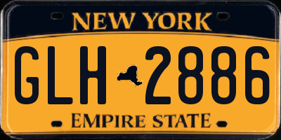 NY license plate GLH2886