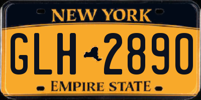 NY license plate GLH2890