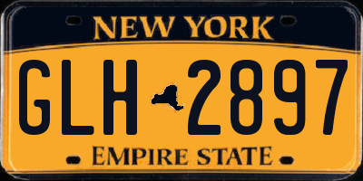 NY license plate GLH2897