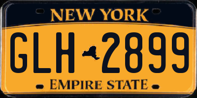 NY license plate GLH2899