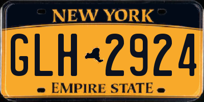 NY license plate GLH2924