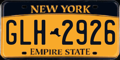 NY license plate GLH2926